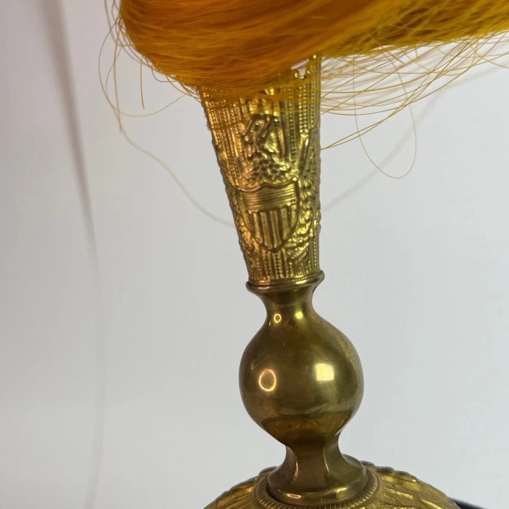 M1881 Indian Wars Cavalry Helmet 1899 W.H. Horstmann Co Yellow Plume Antique
